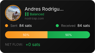 NostrZap stats badge