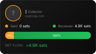 NostrZap stats badge