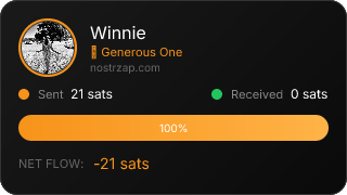 NostrZap stats badge