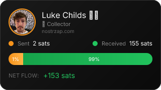 NostrZap stats badge