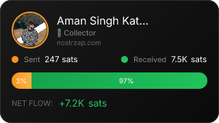 NostrZap stats badge