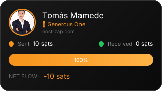 NostrZap stats badge
