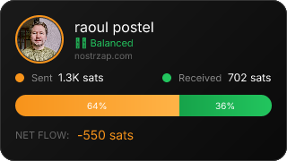 NostrZap stats badge