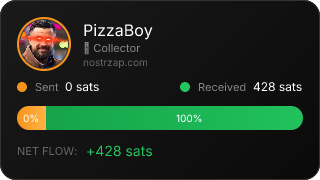 NostrZap stats badge