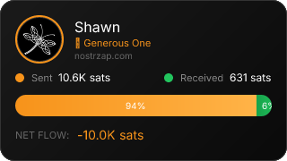 NostrZap stats badge