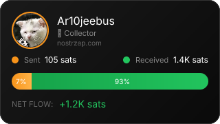 NostrZap stats badge