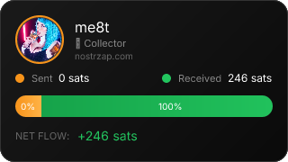 NostrZap stats badge