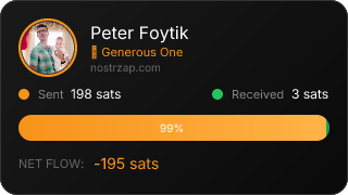 NostrZap stats badge