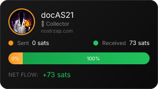 NostrZap stats badge