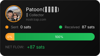 NostrZap stats badge