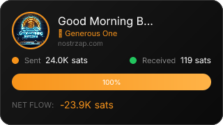 NostrZap stats badge