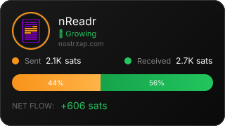 NostrZap stats badge