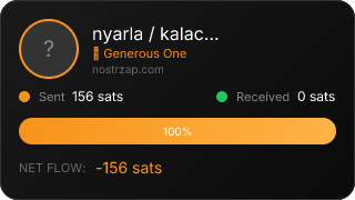 NostrZap stats badge