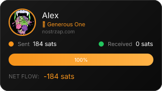 NostrZap stats badge