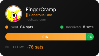 NostrZap stats badge