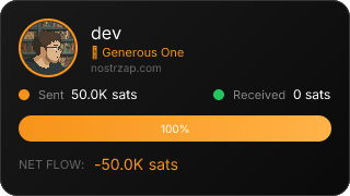 NostrZap stats badge