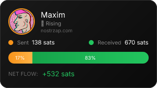 NostrZap stats badge
