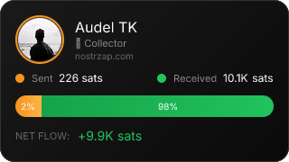 NostrZap stats badge