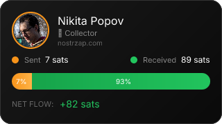 NostrZap stats badge