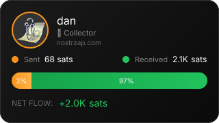 NostrZap stats badge