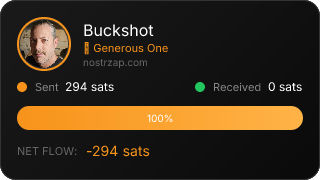 NostrZap stats badge