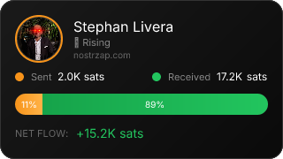 NostrZap stats badge