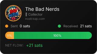 NostrZap stats badge
