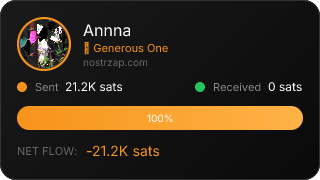 NostrZap stats badge