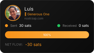 NostrZap stats badge