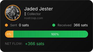 NostrZap stats badge