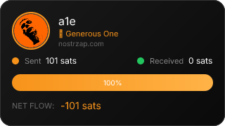 NostrZap stats badge
