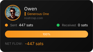 NostrZap stats badge