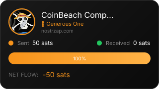 NostrZap stats badge