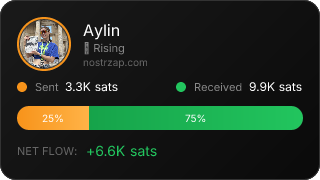 NostrZap stats badge
