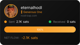 NostrZap stats badge