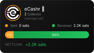 NostrZap stats badge