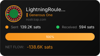 NostrZap stats badge