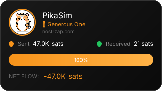 NostrZap stats badge