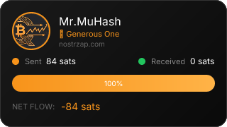 NostrZap stats badge