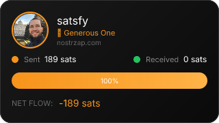 NostrZap stats badge