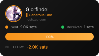 NostrZap stats badge