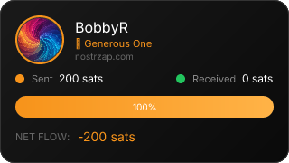 NostrZap stats badge