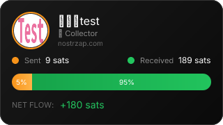 NostrZap stats badge