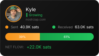 NostrZap stats badge