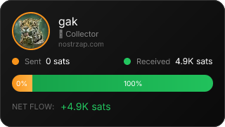 NostrZap stats badge