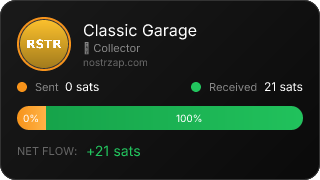 NostrZap stats badge