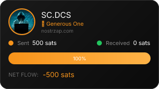 NostrZap stats badge