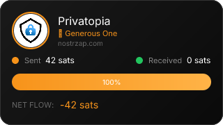 NostrZap stats badge
